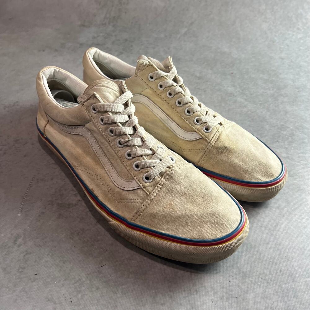 VANS Ward Low-top Sneaker In White Multicolor Suede/Canvas Men's Size 11
